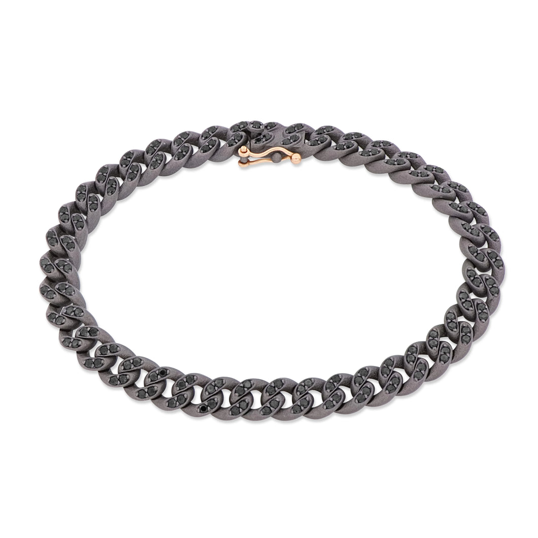 BRACCIALE GROUMETTE DIAMANTI BLACK E ORO GROUBRTBSN