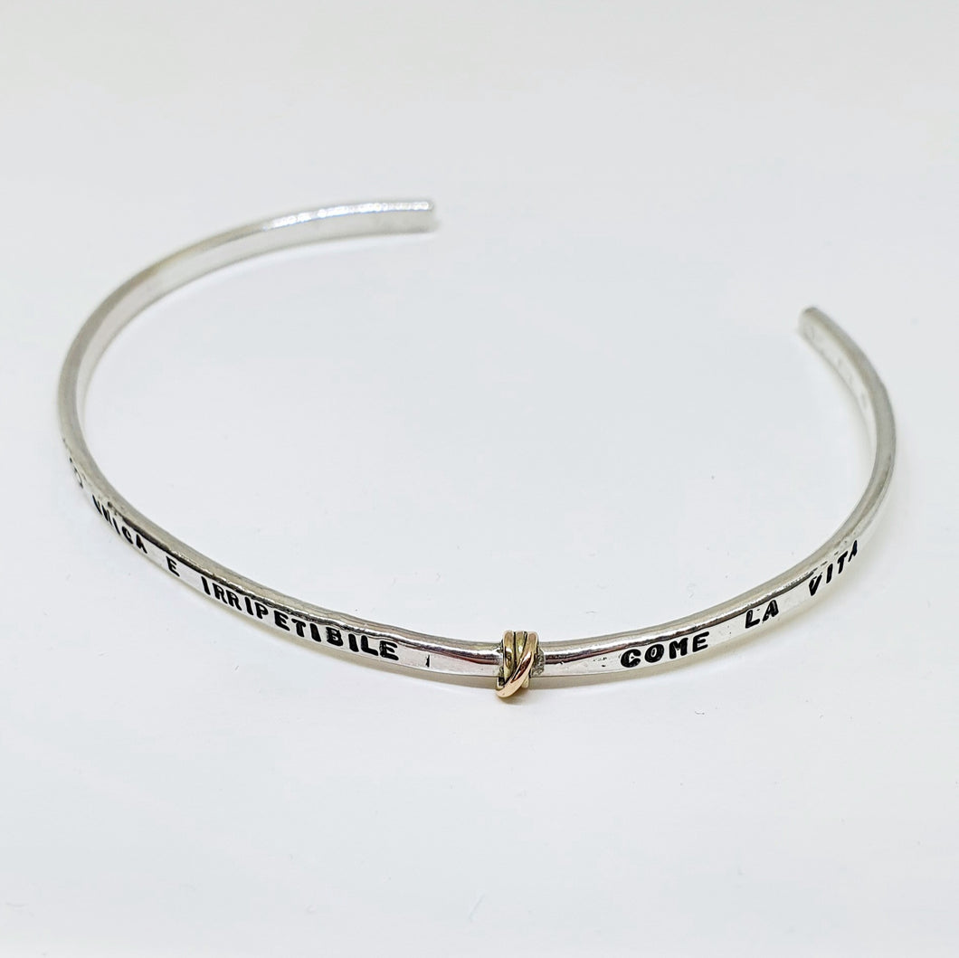 Bracciale bangle Limited argento e oro BR2020AR